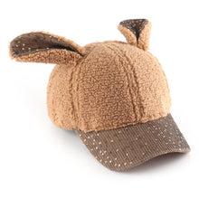 Load image into Gallery viewer, Winter plush  rabbit ears Caps  Warm  Outdoor Activities Hats for Women  22612