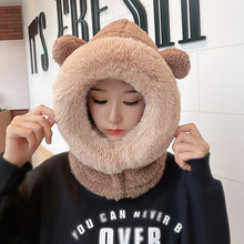 Load image into Gallery viewer, Winter acrylic fibres Hood Ski Mask for Women Thermal Face Cover Hat 22632