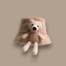 Load image into Gallery viewer, Women's Fashion plush bear doll Cap Ladies Winter Warm Fisherman Hat 22610