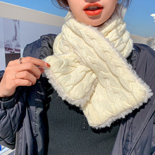 Load image into Gallery viewer, Women's Double Sided Twist Winter Plush Scarf 22522