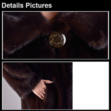 Load image into Gallery viewer, Women's Natural Mink Fur Coat Women Hood Full Winter Coat Women Dress