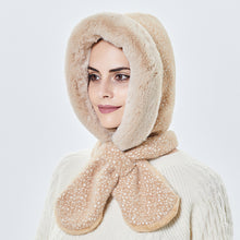 Load image into Gallery viewer, Winter Hats for Women Warm Hooded Scarf Hat for Women 22635