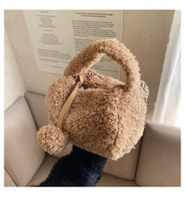 Load image into Gallery viewer, Ladies Fluffy Shoulder Bag Women Furry Purse Fluffy Tote Bag 22414