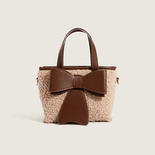Load image into Gallery viewer, Winter Plush Fashion Bow Handbag Faux Fur Crossbody Bags 22422