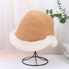 Load image into Gallery viewer, Women's plush bucket hat Mongolian hat in winter 22624