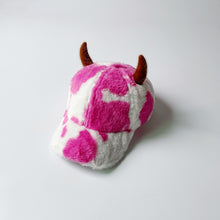 Load image into Gallery viewer, Horn cow plush cap Plush Fashion Woman Baseball Caps 22623