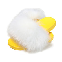 Load image into Gallery viewer, Fur Story FS19S13 Women's Faux Fur Slides for Outdoor Furry Slide Sandals Fur Slippers