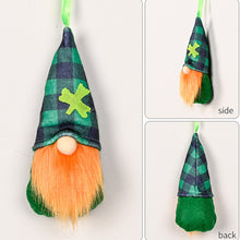 Load image into Gallery viewer, St Patricks Day Gnome Plush Elf Decorations green Pendant Decoration 22B57