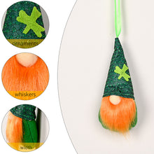 Load image into Gallery viewer, St Patricks Day Gnome Plush Elf Decorations green Pendant Decoration 22B57