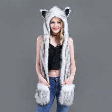 Load image into Gallery viewer, Simplicity 3-in-1 Multi-Functional Animal Hat, Scarf, & Mitten Combo 22614