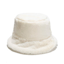 Load image into Gallery viewer, Furry Bucket Hat Fluffy Winter Warmer Fisherman Cap for Women 22167