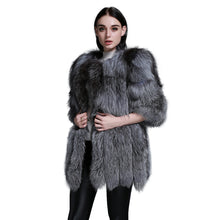 Load image into Gallery viewer, Women's coat Winter Coat Women's Genuine Fox Fur Coat Women  13056