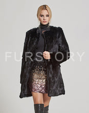 Load image into Gallery viewer, Women's Coats Long Real Rabbit Fur Coat Winter jacket O-Neck Outerwear Fur Story FS161163