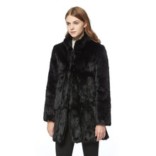 Load image into Gallery viewer, Women's Genuine Rabbit Fur Coat Fuzzy Warm Fur Jacket Winter Outware Fur Story FS19101