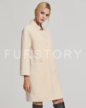 Load image into Gallery viewer, Women's Coats Sheep Shearing Fur Coat Women with Stand Collar Winter Sheep Sheared Christmas gift Fur Story FS17142