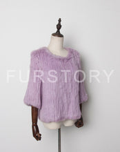 Load image into Gallery viewer, New Real Rabbit Fur Coat Female Real Fur Pullover Women's Winter Coast Rabbit Fur Knitted Coat Promotions Fur Story FS13069