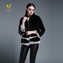 Load image into Gallery viewer, FUR STORY Womens Coats Real Rabbit Fur Spring Jackets Women Jacket Winter jacket Women 151264