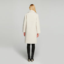 Load image into Gallery viewer, Women's  Real Sheep Shearing Fur Coat with Turn-down Collar  sheepskin Coat 17145