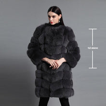 Load image into Gallery viewer, FUR STORY Women's Natural Fur Coat Winter Super Warm Coats Plus Size Long Coats Real Fox Fur Fur Outwear FS161162