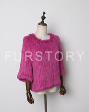 Load image into Gallery viewer, New Real Rabbit Fur Coat Female Real Fur Pullover Women's Winter Coast Rabbit Fur Knitted Coat Promotions Fur Story FS13069