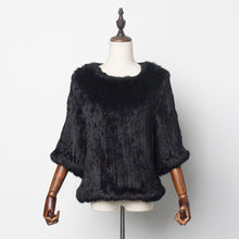 Load image into Gallery viewer, New Real Rabbit Fur Coat Female Real Fur Pullover Women's Winter Coast Rabbit Fur Knitted Coat Promotions Fur Story FS13069