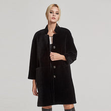 Load image into Gallery viewer, Women's Coats Sheep Shearing Fur Coat Women with Stand Collar Winter Sheep Sheared Christmas gift Fur Story FS17142