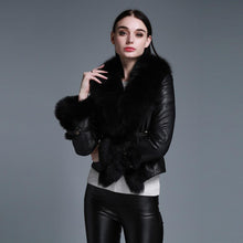 Load image into Gallery viewer, Winter Coat with Real Fur Sheep Fox Fur Collar and Trim Overcoat  010213