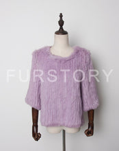 Load image into Gallery viewer, New Real Rabbit Fur Coat Female Real Fur Pullover Women's Winter Coast Rabbit Fur Knitted Coat Promotions Fur Story FS13069