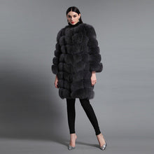 Load image into Gallery viewer, FUR STORY Women's Natural Fur Coat Winter Super Warm Coats Plus Size Long Coats Real Fox Fur Fur Outwear FS161162
