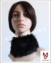 Load image into Gallery viewer, Knit Multipule use rabbit fur neck warmer scarf hat hair-band head-band cute rabbit fur products FS040129
