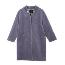 Load image into Gallery viewer, Women's Coats Sheep Shearing Fur Coat Women with Stand Collar Winter Sheep Sheared Christmas gift Fur Story FS17142