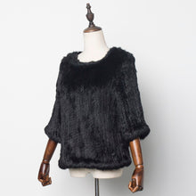 Load image into Gallery viewer, New Real Rabbit Fur Coat Female Real Fur Pullover Women's Winter Coast Rabbit Fur Knitted Coat Promotions Fur Story FS13069