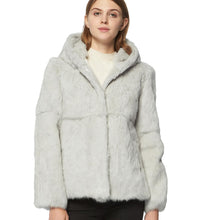 Load image into Gallery viewer, Women's Genuine Rabbit Fur Coat Fuzzy Warm Fur Jacket Winter Outware 151249H