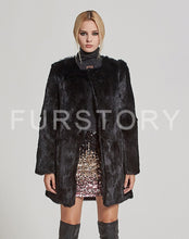 Load image into Gallery viewer, Women's Coats Long Real Rabbit Fur Coat Winter jacket O-Neck Outerwear Fur Story FS161163