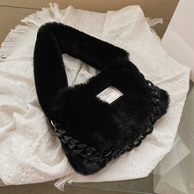 Load image into Gallery viewer, Fluffy Shoulder Bag for Women Plush Tote  Underarm Bag Soft Furry Purse 22431