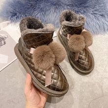 Load image into Gallery viewer, Women's Slip On Winter Boots Warm Winter Bootiesfur ball snow boots 22S34
