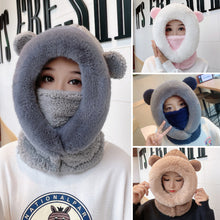 Load image into Gallery viewer, Winter acrylic fibres Hood Ski Mask for Women Thermal Face Cover Hat 22632