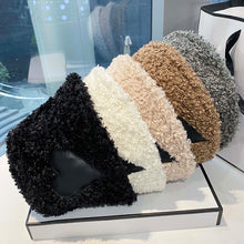 Load image into Gallery viewer, FUR STORY Women's heart pattern plush bucket hat warm fisherman's hat in winter 22625