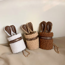 Load image into Gallery viewer, Shoulder Bags Ladies Small Plush Crossbody Bucket Bag Winter 22433
