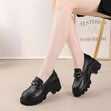 Load image into Gallery viewer, FUR STORY Women's Classic Simple high Heel Comfortable Slip On leather Shoes 22L06