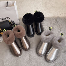 Load image into Gallery viewer, FUR STORY Fashion Pu Leather Keep Warm Thickened Winter Booties For Women 22S28