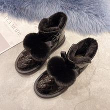 Load image into Gallery viewer, Women's Slip On Winter Boots Warm Winter Bootiesfur ball snow boots 22S34
