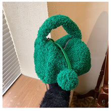 Load image into Gallery viewer, Ladies Fluffy Shoulder Bag Women Furry Purse Fluffy Tote Bag 22414