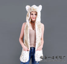 Load image into Gallery viewer, Simplicity 3-in-1 Multi-Functional Animal Hat, Scarf, & Mitten Combo 22614