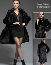 Load image into Gallery viewer, Women's Natural Mink Fur Coat Women Hood Full Winter Coat Women Dress