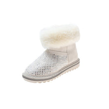 Load image into Gallery viewer, Winter Rhinestone Suede Plush Fur Warm Snow Boots For Women 22S26