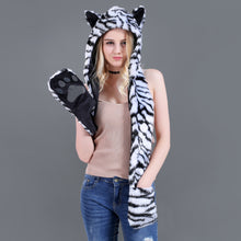Load image into Gallery viewer, Simplicity 3-in-1 Multi-Functional Animal Hat, Scarf, & Mitten Combo 22614