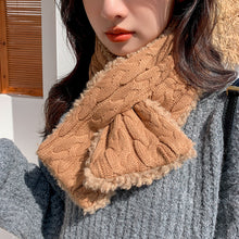 Load image into Gallery viewer, Women's Double Sided Twist Winter Plush Scarf 22522