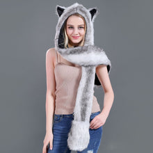Load image into Gallery viewer, Simplicity 3-in-1 Multi-Functional Animal Hat, Scarf, & Mitten Combo 22614