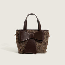 Load image into Gallery viewer, Winter Plush Fashion Bow Handbag Faux Fur Crossbody Bags 22422